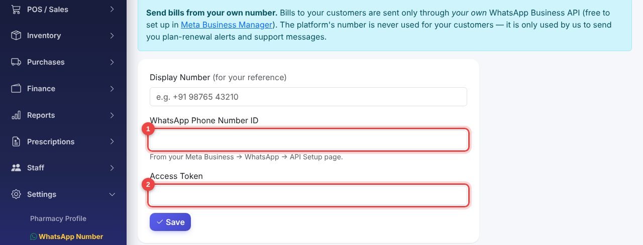 Connect your number